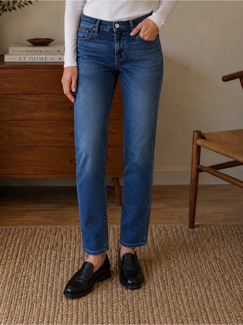 Joe’s Jeans Women’s Slim Straight Stretch Denim Jeans Size 30 Blue Minimalist